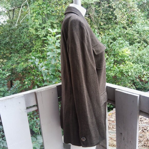 MaxMara Single Breasted Virgin Wool Blend Blazer Jacket Women Size 8 - Picture 4 of 10